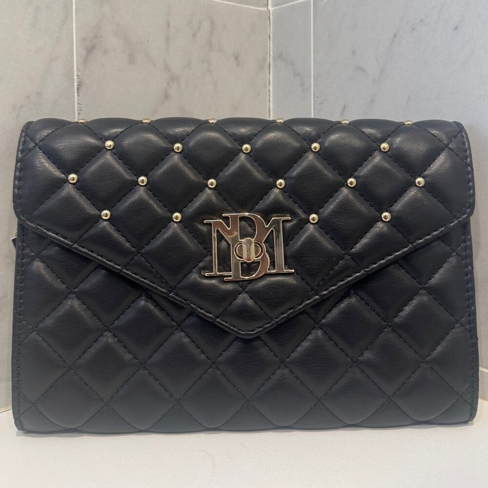 Badgley Mischka Black Diamond Quilted Crossbody Bag NWT